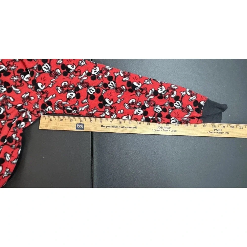Disney Mickey Mouse Red Footed Pajamas Women's Small Gently Used - Picture 4 of 15